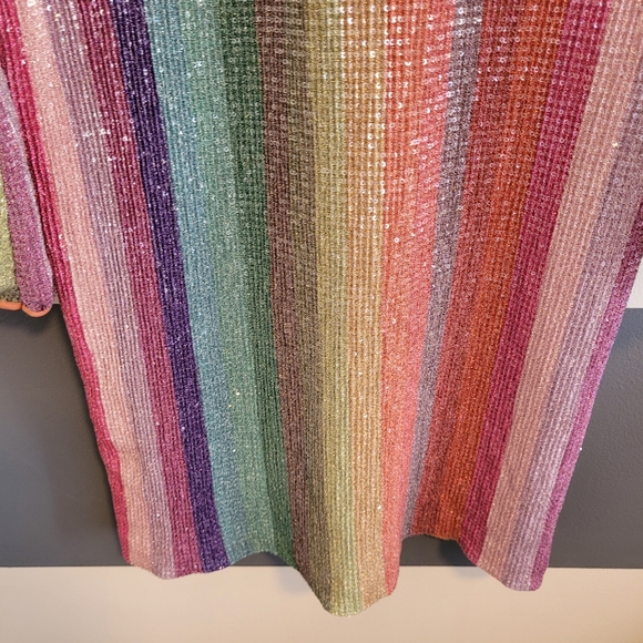 Rare Eva Mendes Cher Sequin Sheath Dress "Over the Rainbow" Women's Size XL - Picture 7 of 16